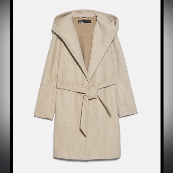 Zara hooded belted coat - Picture 9 of 9